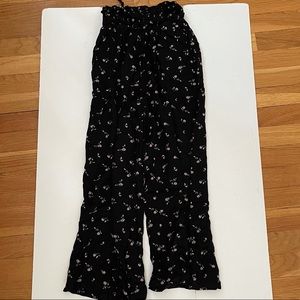 Floral wide leg pants